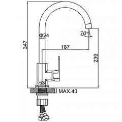 Смеситель для кухни Ledeme H33 L4033-2