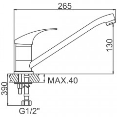 Смеситель для кухни Ledeme H36 L4836