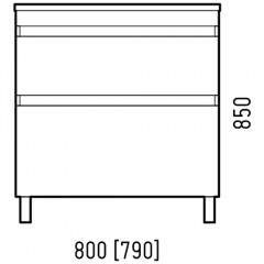 Тумба под раковину Corozo Алабама 80 напольная SD-00000595
