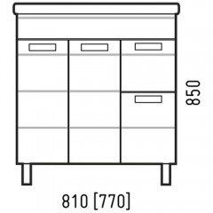 Тумба под раковину Corozo Денвер 80 SD-00000531