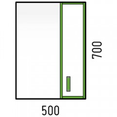Зеркало-шкаф Corozo Спектр 50 серый SD-00000708