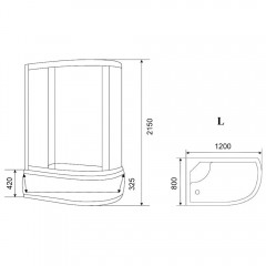 Душевая кабина Parly EC122P-L