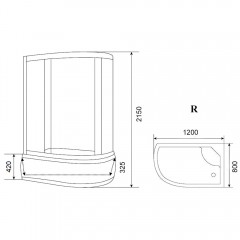 Душевая кабина Parly EC122P-R