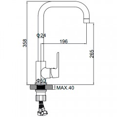 Смеситель для кухни Ledeme H53 L4053