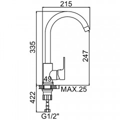 Смеситель для кухни Ledeme H53 L4053W