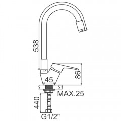 Смеситель для кухни Ledeme H53 L4153-1