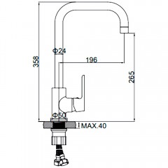 Смеситель для кухни Ledeme H77 L4177