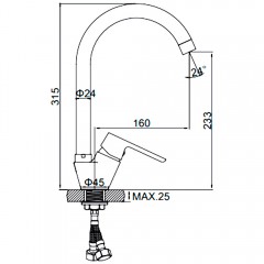 Смеситель для кухни Ledeme H77 L5977-2