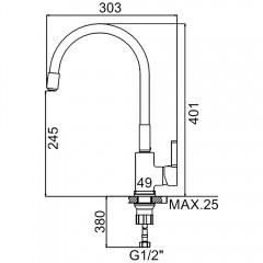 Смеситель для кухни Ledeme H98 L4898-2