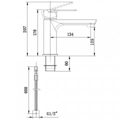 Смеситель для раковины Boch Mann Doris BM8598