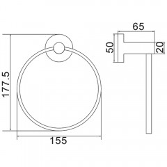 Полотенцедержатель-кольцо Ledeme 717 L71704