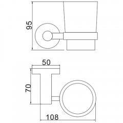 Стакан Ledeme 717 L71706