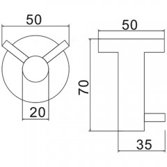 Крючок двойной Ledeme 717 L71705B-2