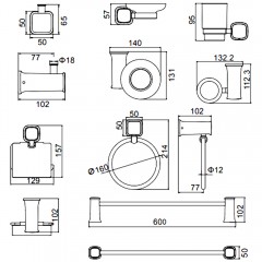 Набор аксессуаров 6 в 1 Ledeme 302 L30200B-6