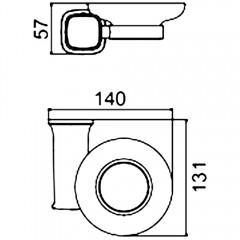 Мыльница стеклянная Ledeme 302 L30202W