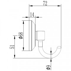 Крючок Ledeme L204-1