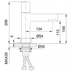 Смеситель для раковины Gappo G52-8 G1052-88