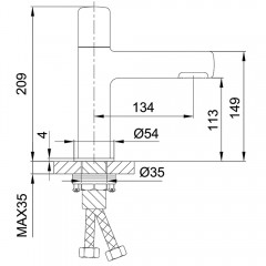 Смеситель для раковины Gappo G52-8 G1052-89