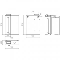 Зеркало-шкаф Misty Урал 50 L Э-Ура-04050-021Л