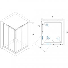 Душевое ограждение RGW Classic CL-34B 100x100 32093400-14