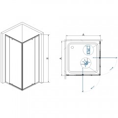 Душевое ограждение RGW Passage PA-38 100-110x100-110 06083800-11