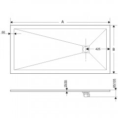 Поддон из искусственного камня RGW Stone ST-W 110x70 16152711-01