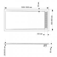 Поддон из искусственного камня RGW Stone STM-W 130x80 14202813-01