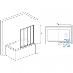 Шторка на ванну RGW Screens SC-23 100 03112310-11