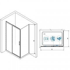 Душевое ограждение RGW Leipzig LE-41 100x100 34124100-011