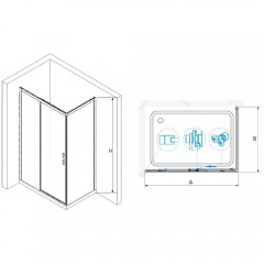 Душевое ограждение RGW Leipzig LE-41B 100x100 34124100-14