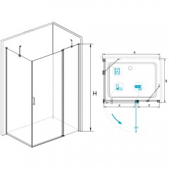 Душевое ограждение RGW Leipzig LE-44 120x120 06124422-11