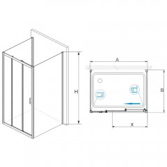 Душевое ограждение RGW Passage PA-73P 90x80 06087398-11P
