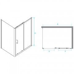 Душевое ограждение RGW Passage PA-74B 100x80 410874108-14