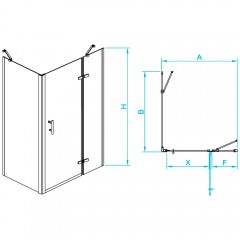 Душевое ограждение RGW Passage PA-77B R 90x70 41087797-084R