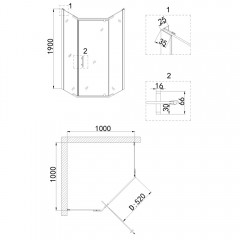 Душевое ограждение Niagara Nova NG-6634-08