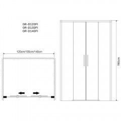 Душевая дверь Grossman Fly GR-D120Fl