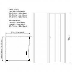 Душевое ограждение Grossman Falcon GR-D100-P90Fa