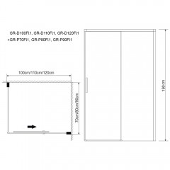 Душевое ограждение Grossman Fly GR-D120-P70Fl1