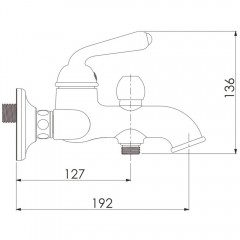 Смеситель для ванны Rose R0202E