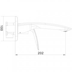 Смеситель для раковины встраиваемый Rose R1141H