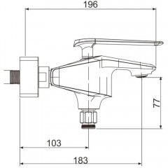 Смеситель для ванны Rose R1302H