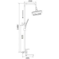 Душевая система Rose R2136F