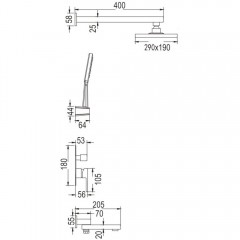 Душевая система встраиваемая Rose R2835H