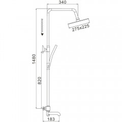 Душевая система Rose R3536H термостат