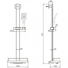 Душевой гарнитур Rose R159