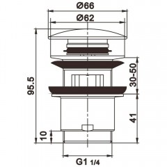 Донный клапан Rose RS01H