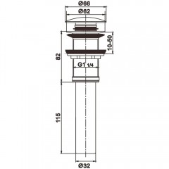 Донный клапан Rose RS11H