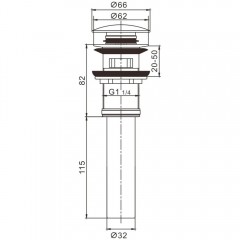 Донный клапан Rose RS12H