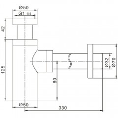 Сифон для раковины Rose RS22