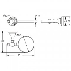 Ёршик для унитаза Rose RG1100